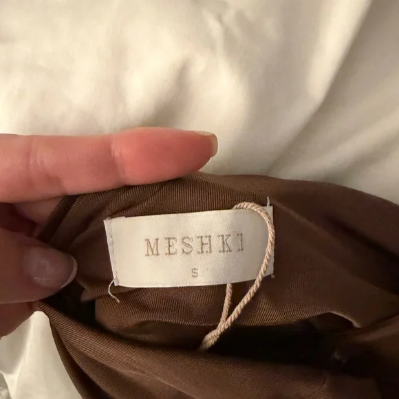 Meshki Marioposa Slinky Halter Top Chocolate - Picture 3 of 3